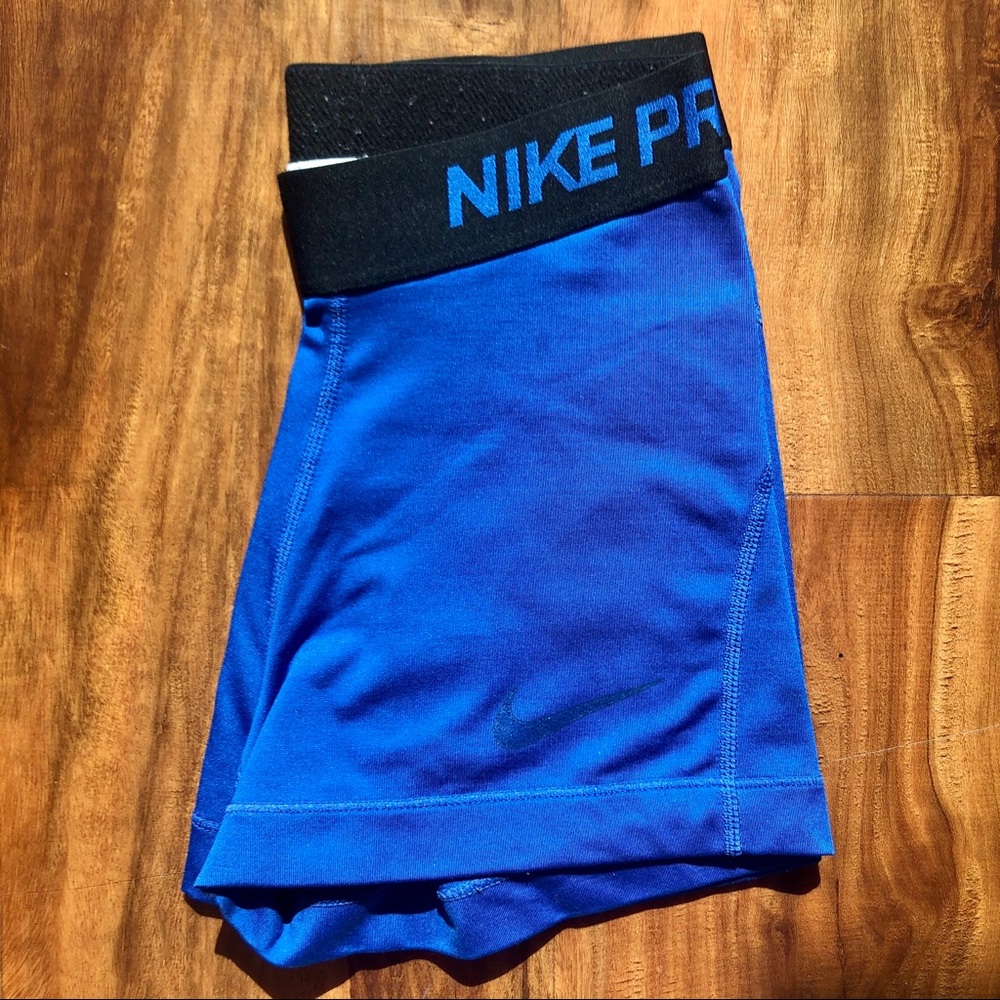 Blue Nike Pro Shorts